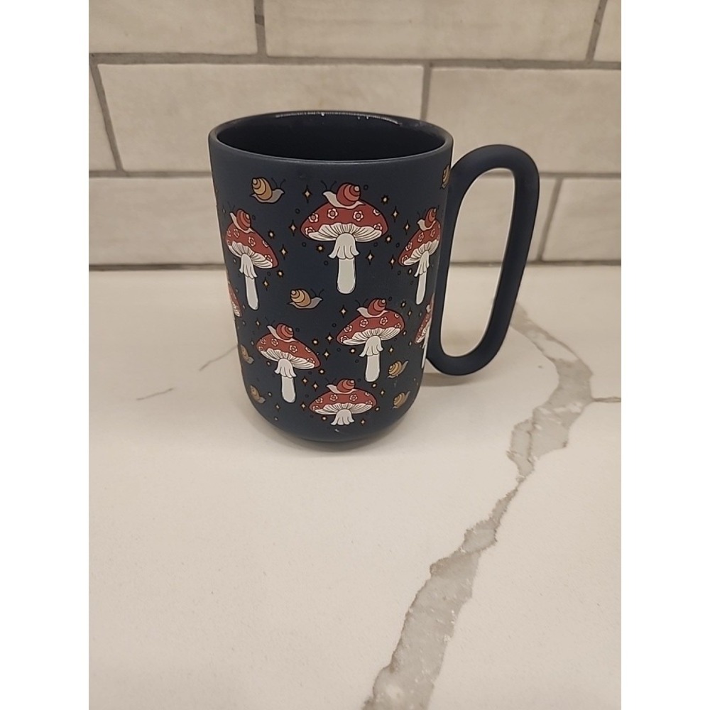 NEW Thyme & Table Mushroom Snail Pattern Ceramic Coffee Mug Stoneware 16oz